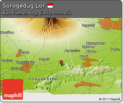 Physical Panoramic Map of Sorogedug Lor