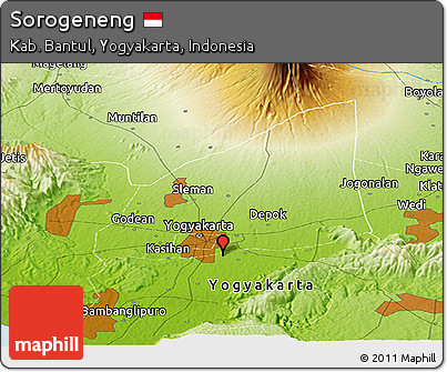 Physical Panoramic Map of Sorogeneng