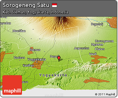 Physical Panoramic Map of Sorogeneng Satu