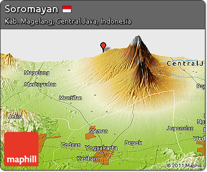 Physical Panoramic Map of Soromayan