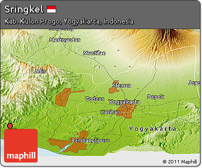 Physical Panoramic Map of Sringkel