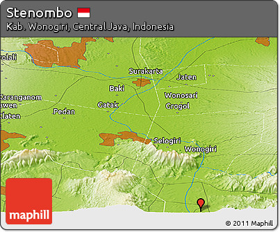 Physical Panoramic Map of Stenombo