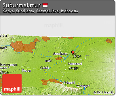 Physical Panoramic Map of Suburmakmur