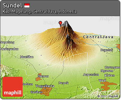 Physical Panoramic Map of Sundel