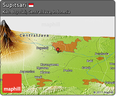 Physical Panoramic Map of Supitsari