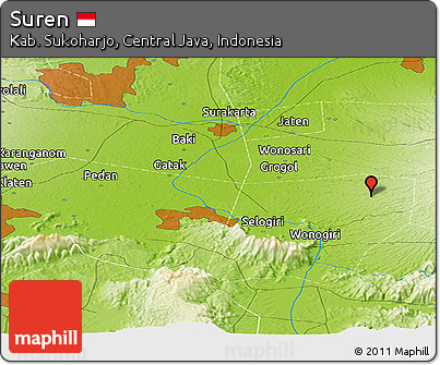 Physical Panoramic Map of Suren