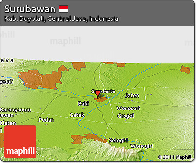 Physical Panoramic Map of Surubawan