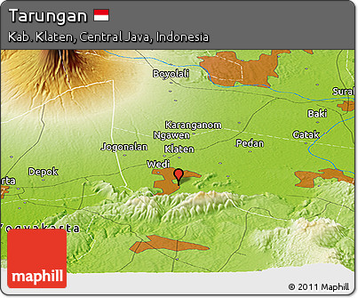 Physical Panoramic Map of Tarungan
