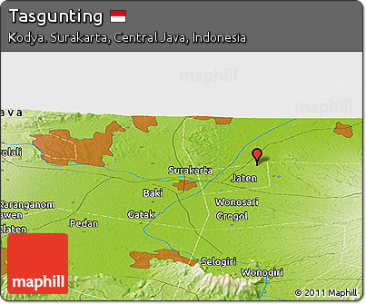 Physical Panoramic Map of Tasgunting