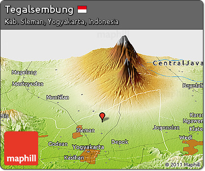 Physical Panoramic Map of Tegalsembung