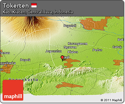 Physical Panoramic Map of Tokerten