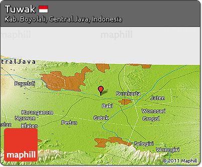Physical Panoramic Map of Tuwak