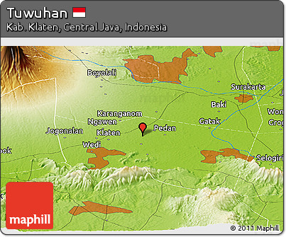 Physical Panoramic Map of Tuwuhan