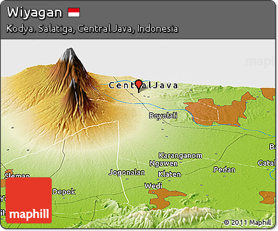 Physical Panoramic Map of Wiyagan