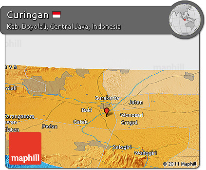 Political Panoramic Map of Curingan