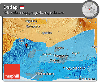 Political Panoramic Map of Dadap