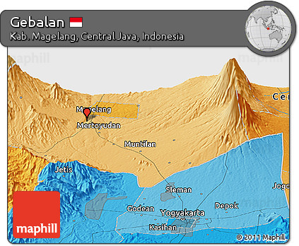 Political Panoramic Map of Gebalan