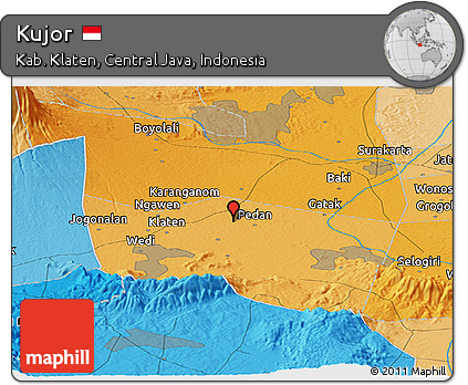 Political Panoramic Map of Kujor