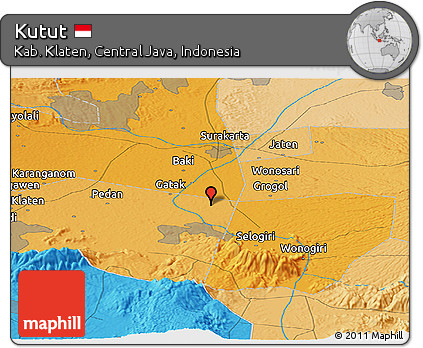 Political Panoramic Map of Kutut