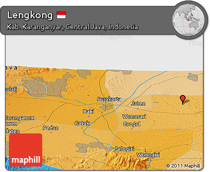 Political Panoramic Map of Lengkong