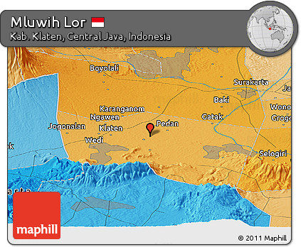 Political Panoramic Map of Mluwih Lor