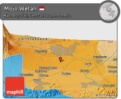 Political Panoramic Map of Mojo Wetan