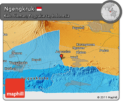 Political Panoramic Map of Ngengkruk