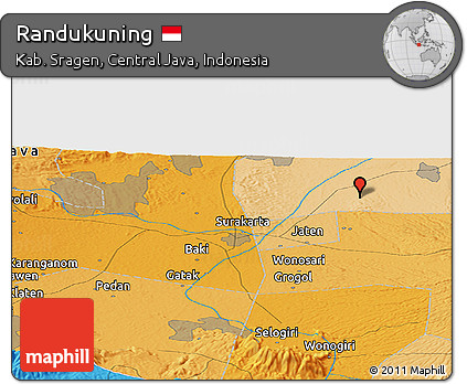 Political Panoramic Map of Randukuning