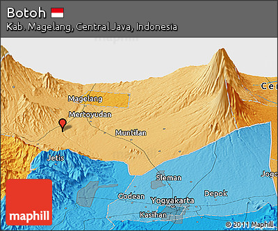 Political Panoramic Map of Botoh