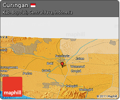 Political Panoramic Map of Curingan