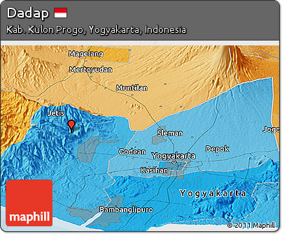 Political Panoramic Map of Dadap