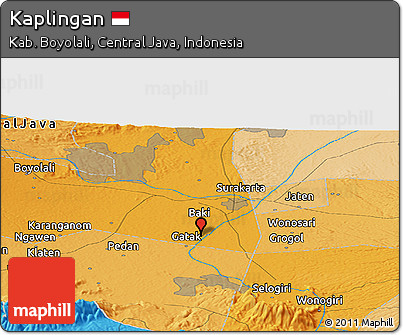 Political Panoramic Map of Kaplingan