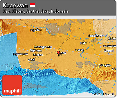 Political Panoramic Map of Kedewan