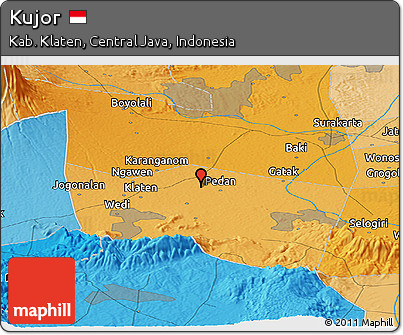 Political Panoramic Map of Kujor