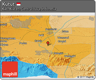 Political Panoramic Map of Kutut