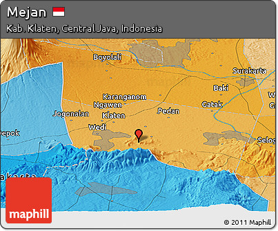Political Panoramic Map of Mejan