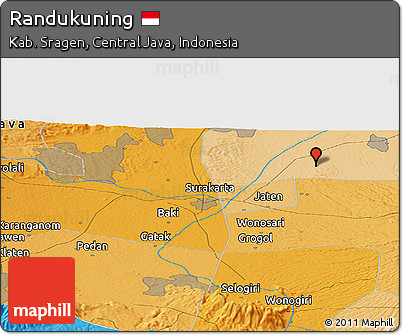 Political Panoramic Map of Randukuning