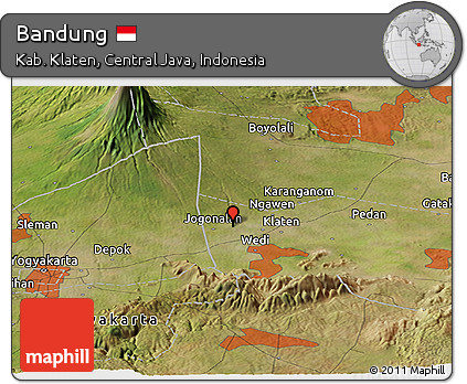 Satellite Panoramic Map of Bandung