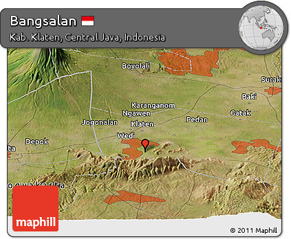 Satellite Panoramic Map of Bangsalan