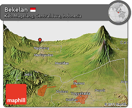 Satellite Panoramic Map of Bekelan