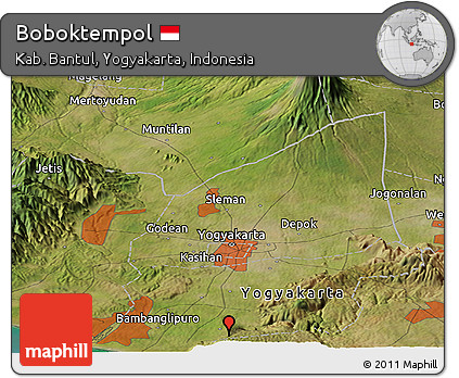 Satellite Panoramic Map of Boboktempol