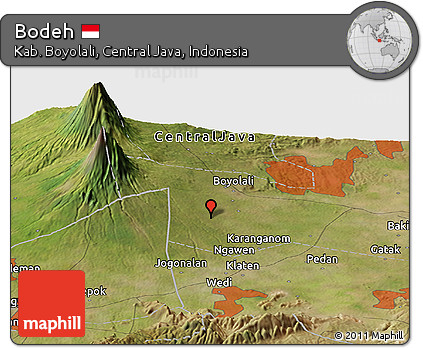 Satellite Panoramic Map of Bodeh
