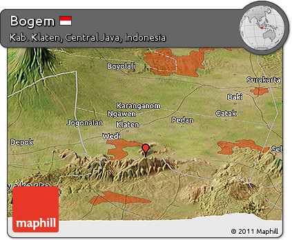 Satellite Panoramic Map of Bogem