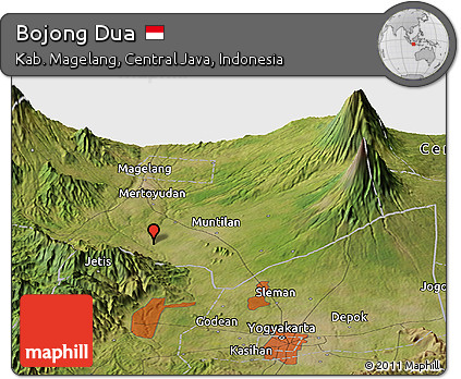 Satellite Panoramic Map of Bojong Dua