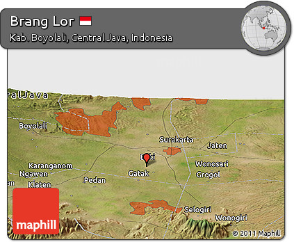 Satellite Panoramic Map of Brang Lor