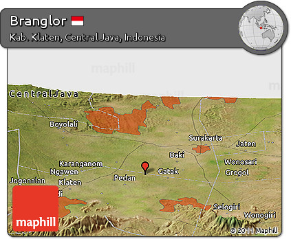 Satellite Panoramic Map of Branglor