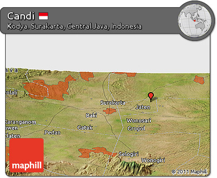 Satellite Panoramic Map of Candi