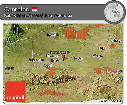 Satellite Panoramic Map of Cantelan