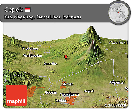 Satellite Panoramic Map of Cepek