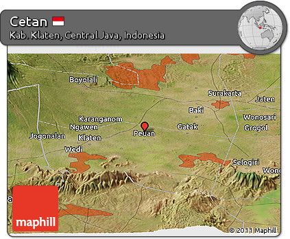 Satellite Panoramic Map of Cetan